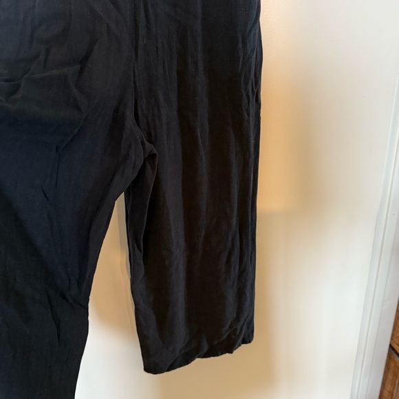 Rachel Pally Rayon/Linen Remy Romper with Front Pockets in Washed Out Black in S - Picture 5 of 11
